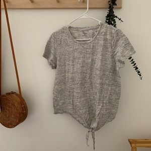 Madewell grey tie tee
